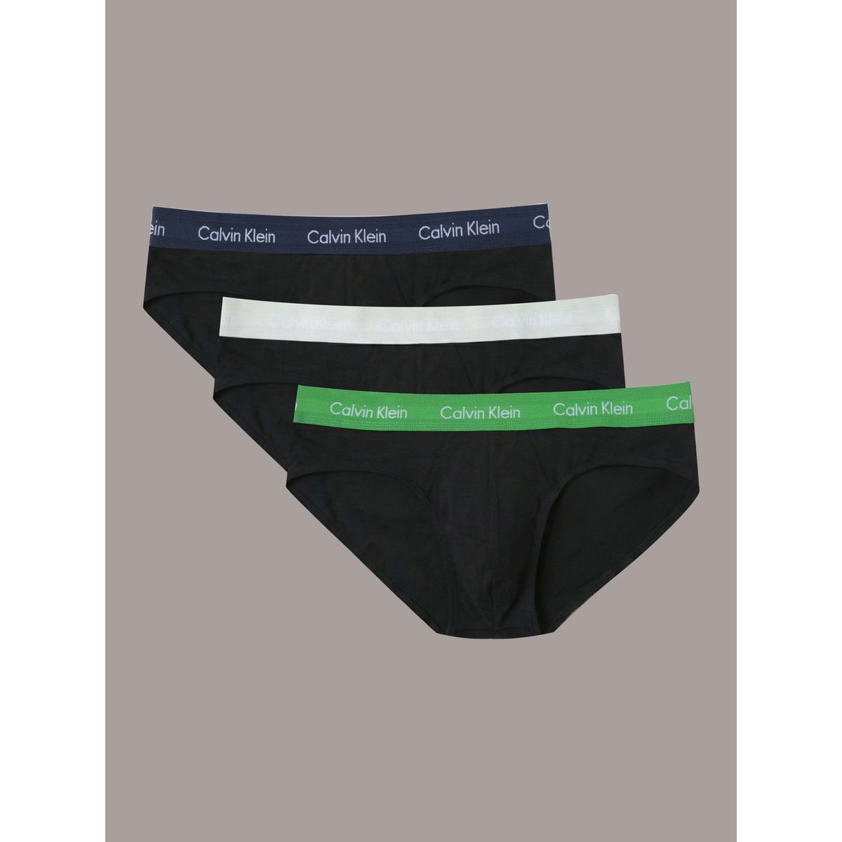CALVIN KLEIN - Pack De 3 Slips Cotton Stretch Wicking Negro Calvin Klein