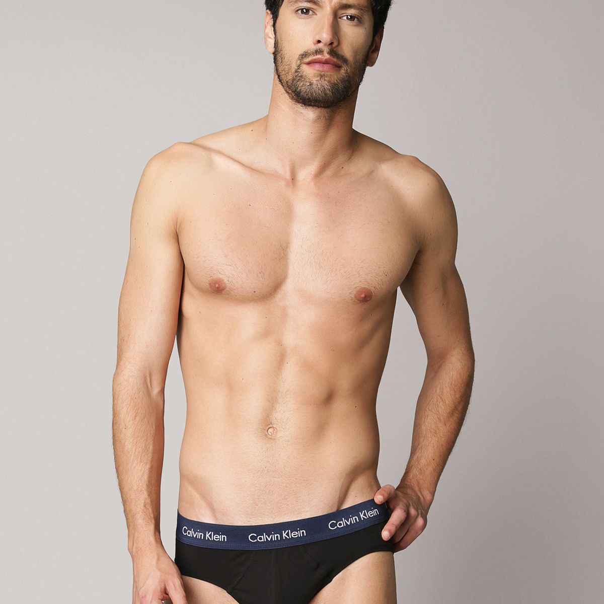 CALVIN KLEIN - Pack De 3 Slips Cotton Stretch Wicking Negro Calvin Klein