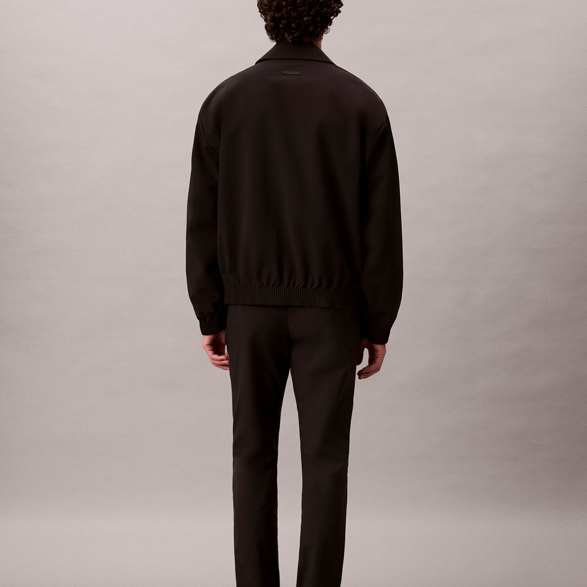 CALVIN KLEIN - Pantalón de Corte Slim en Tejido Técnico Elástico Negro Calvin Klein