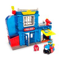 Estacion De Policia Vehiculo + 2 Figuras Original