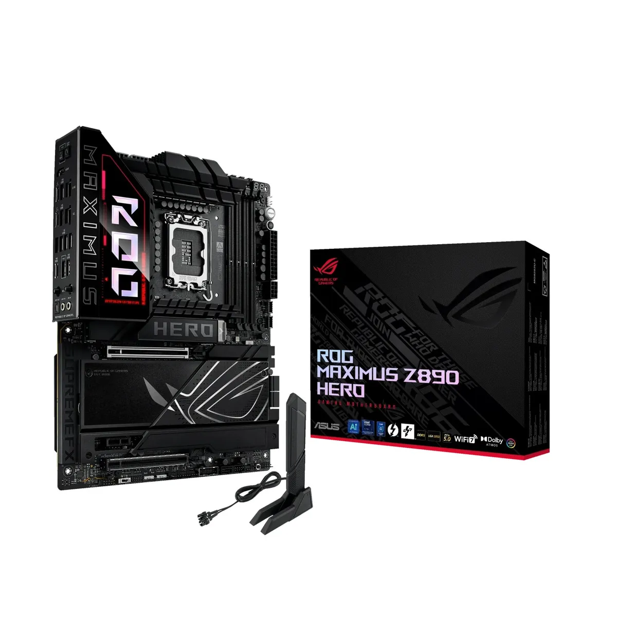 ASUS - M/B LGA s1851 (Intel) - Asus ROG Maximus Z890 Hero - Wi-Fi 7