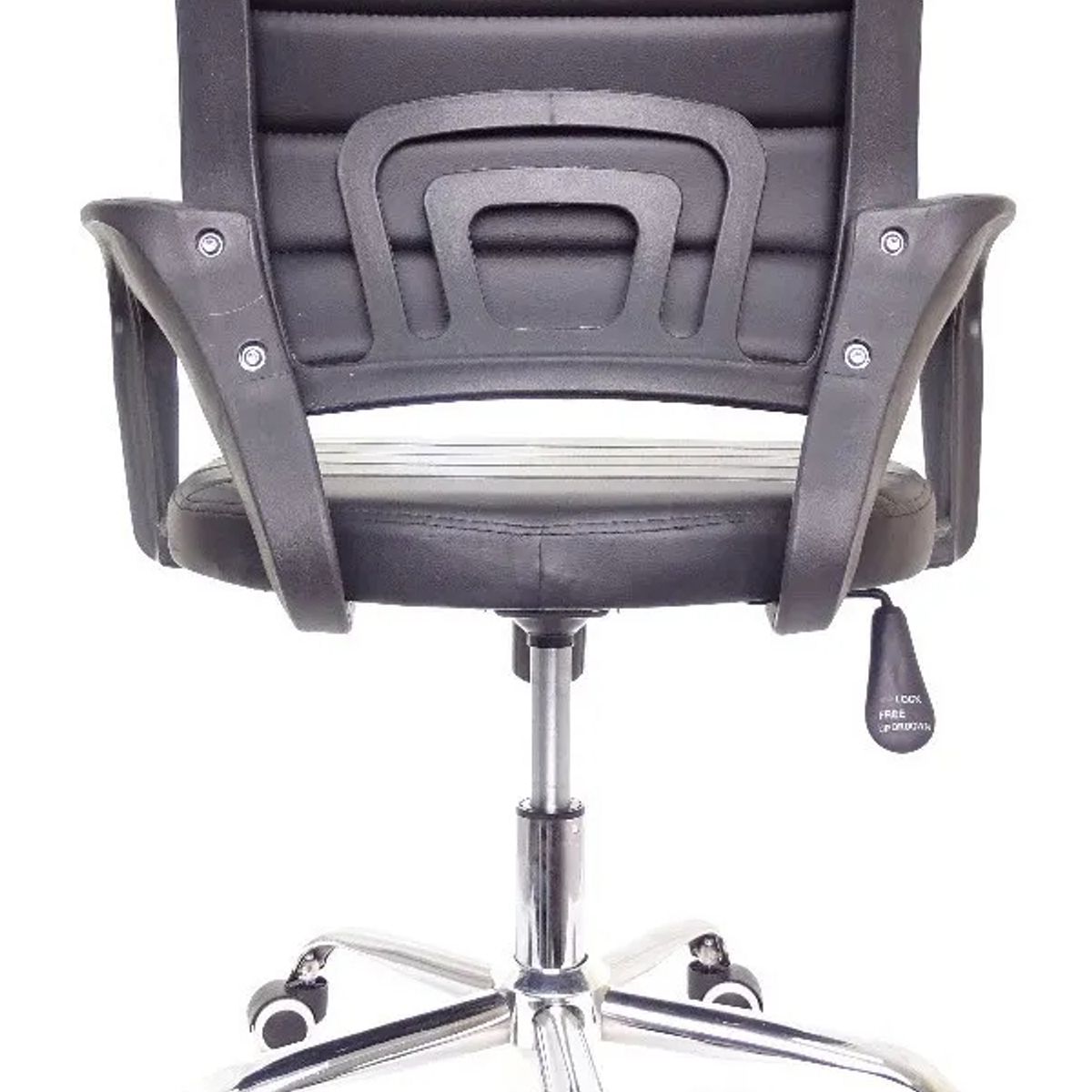 GENERICO - Silla De Escritorio Ergonomica Ecocuero Oficina Giratoria Color Negro - 300091 Material Del Tapizado Ecocuero - 300091