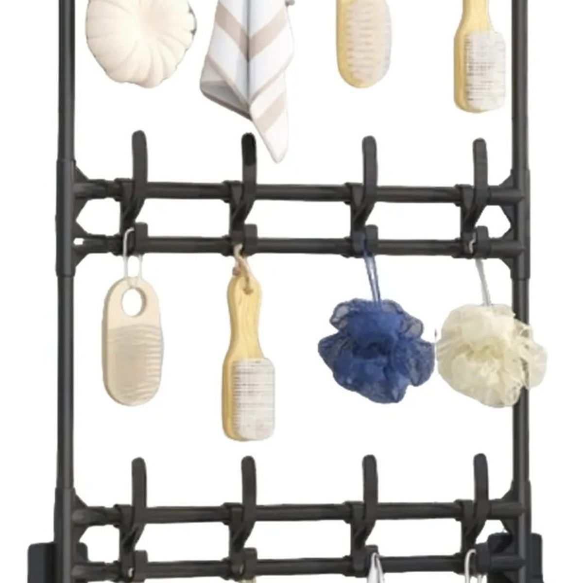 GENERICO - Perchero Colgador Pared 3 Niveles Organizador Ganchos Color Negro
