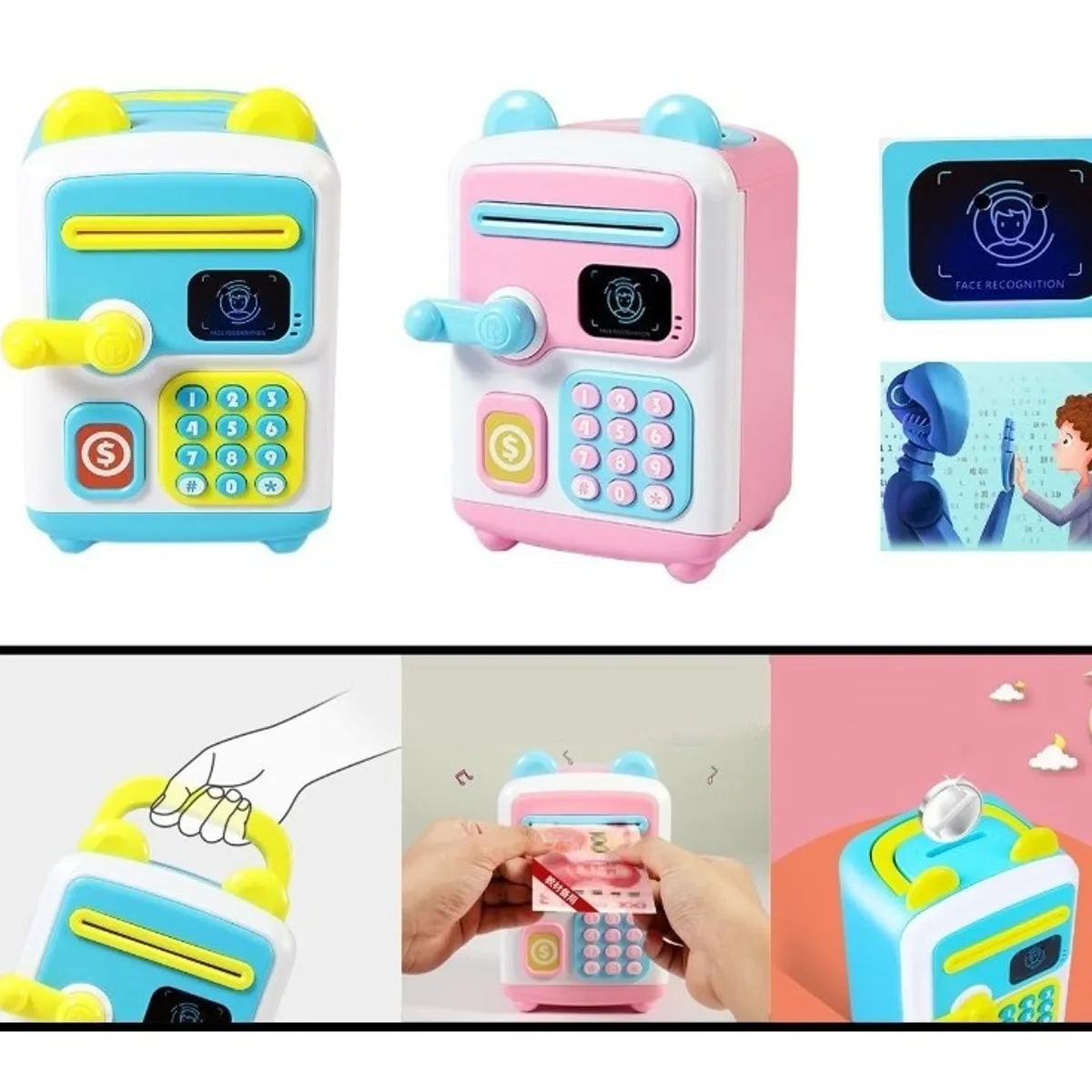 GENERICO - Caja Seguridad Alcancia Electronica Niños Digital Teclado Color Rosa - 240113 C712