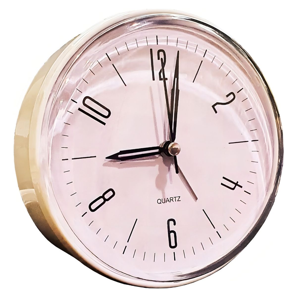GENERICO - Reloj Despertador Redondo Dormitorio 12x5cm Colores Alarma Color Blanco - 35570
