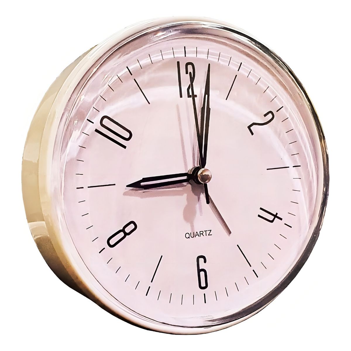 GENERICO - Reloj Despertador Redondo Dormitorio 12x5cm Colores Alarma Color Blanco - 35570