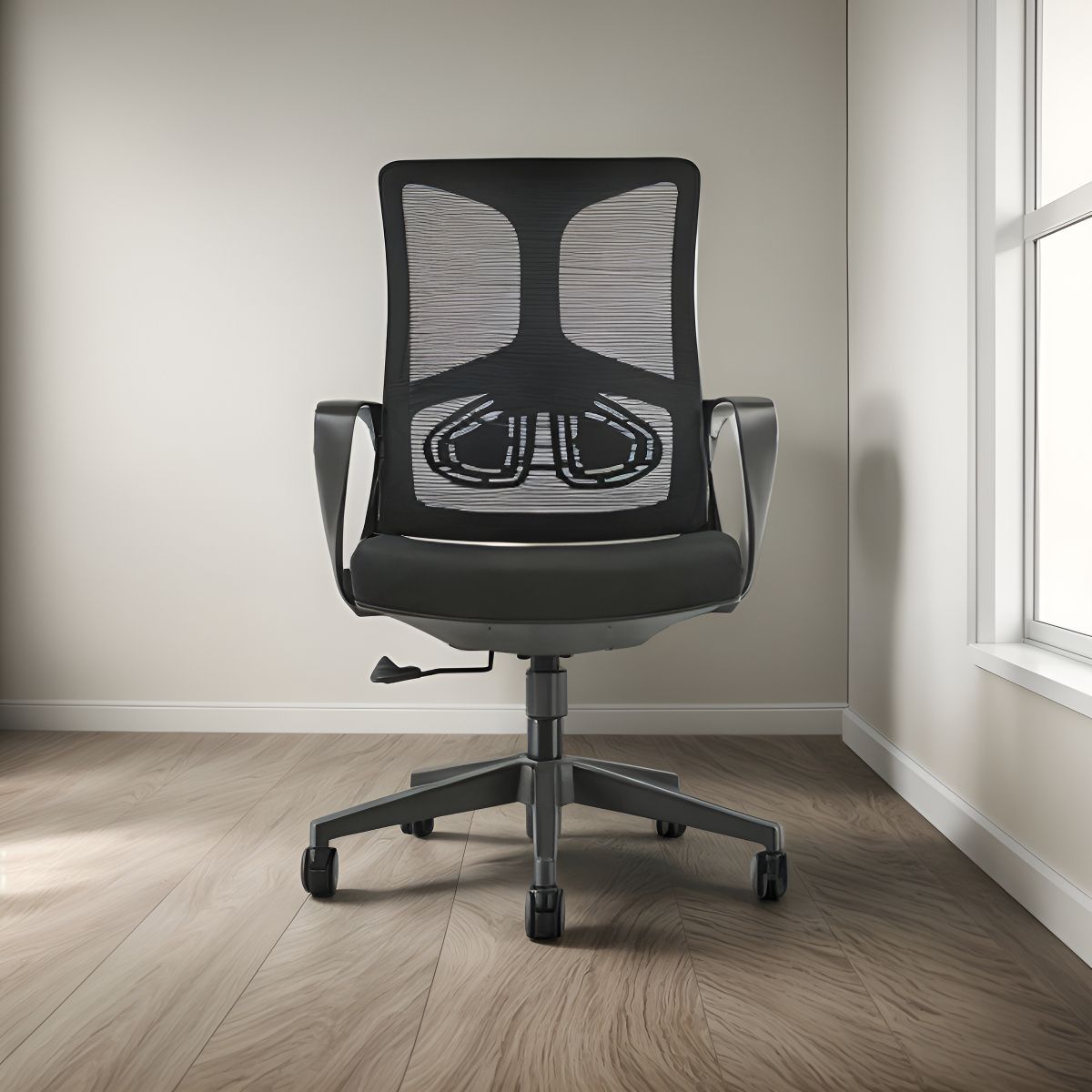 GENERICO - Silla Ergonomica Ejecutiva Oficina Escritorio Soporte Lumbar Color Negro Material Del Tapizado Tela