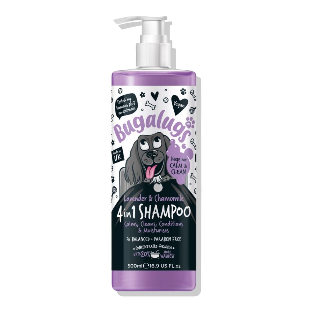 GENERICO - Shampoo Mascotas 4 En 1 Lavanda Manzanilla Bugalugs