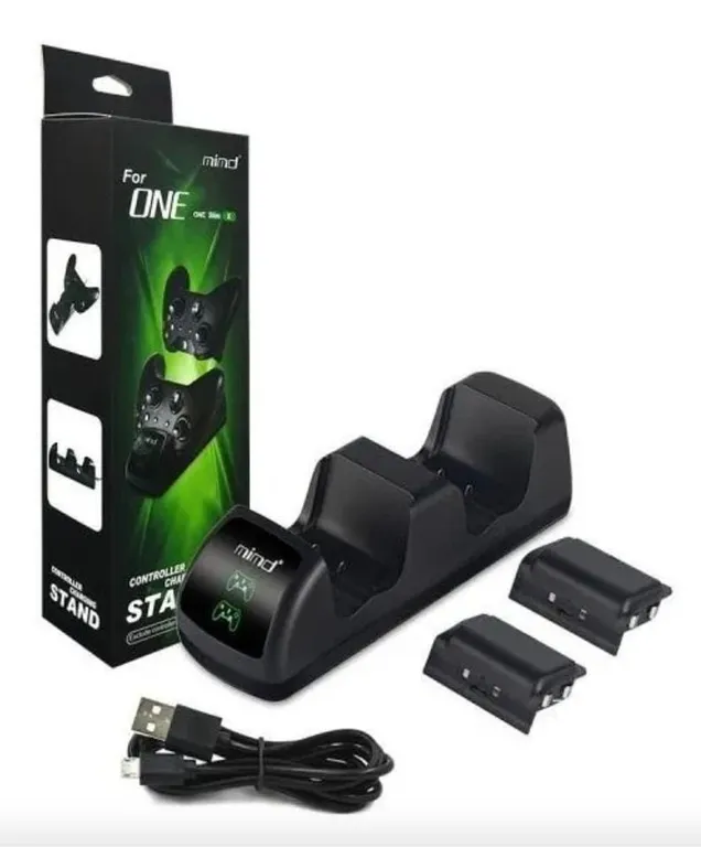 GENERICO Base Cargadora Joystick Xbox One + 2 Baterías Slim X