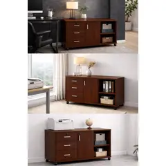 SPACE HOME - Gabinete Organizador Oficina 100 cm con Seguridad