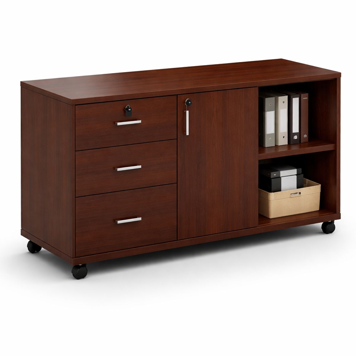 SPACE HOME - Gabinete Organizador Oficina 100 cm con Seguridad