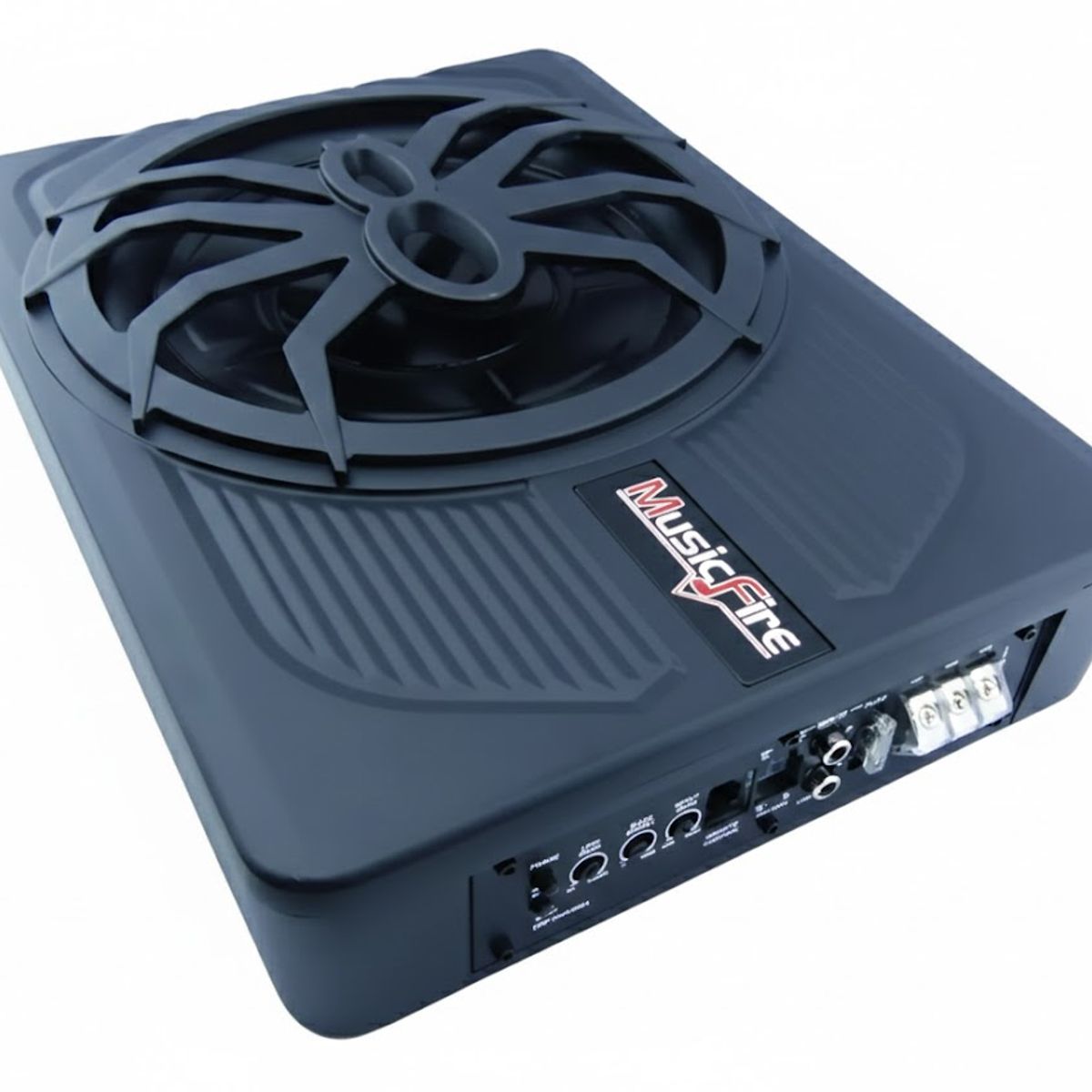 GENERICO - Subwoofer Amplificado Plano P/ Auto 1200 Watt 12 V Musicfire Negro