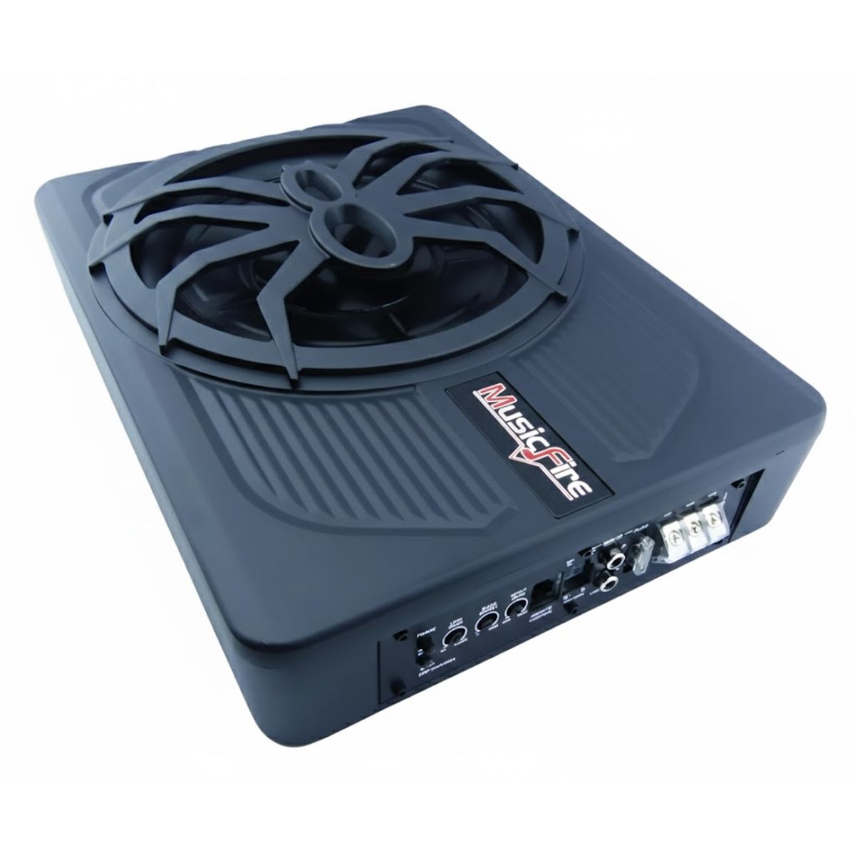 GENERICO - Subwoofer Amplificado Plano P/ Auto 1200 Watt 12 V Musicfire Negro