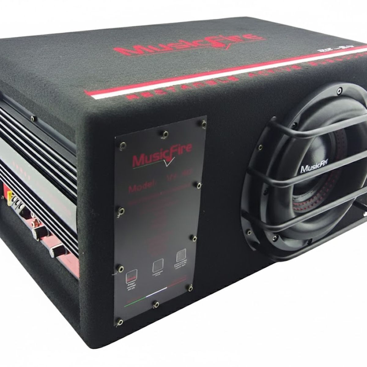 GENERICO - Subwoofer Amplificado P/ Auto 8 Pulgadas Musicfire 2000 Watt Negro