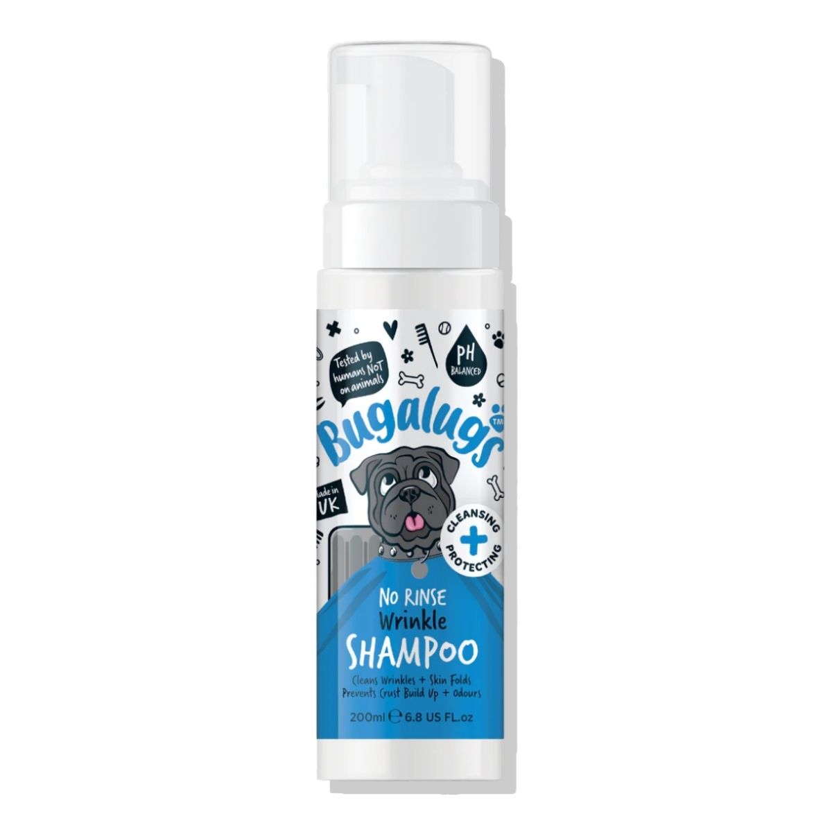 GENERICO - Shampoo Sin Enjuague Mascotas Pliegues Arrugas Bugalugs