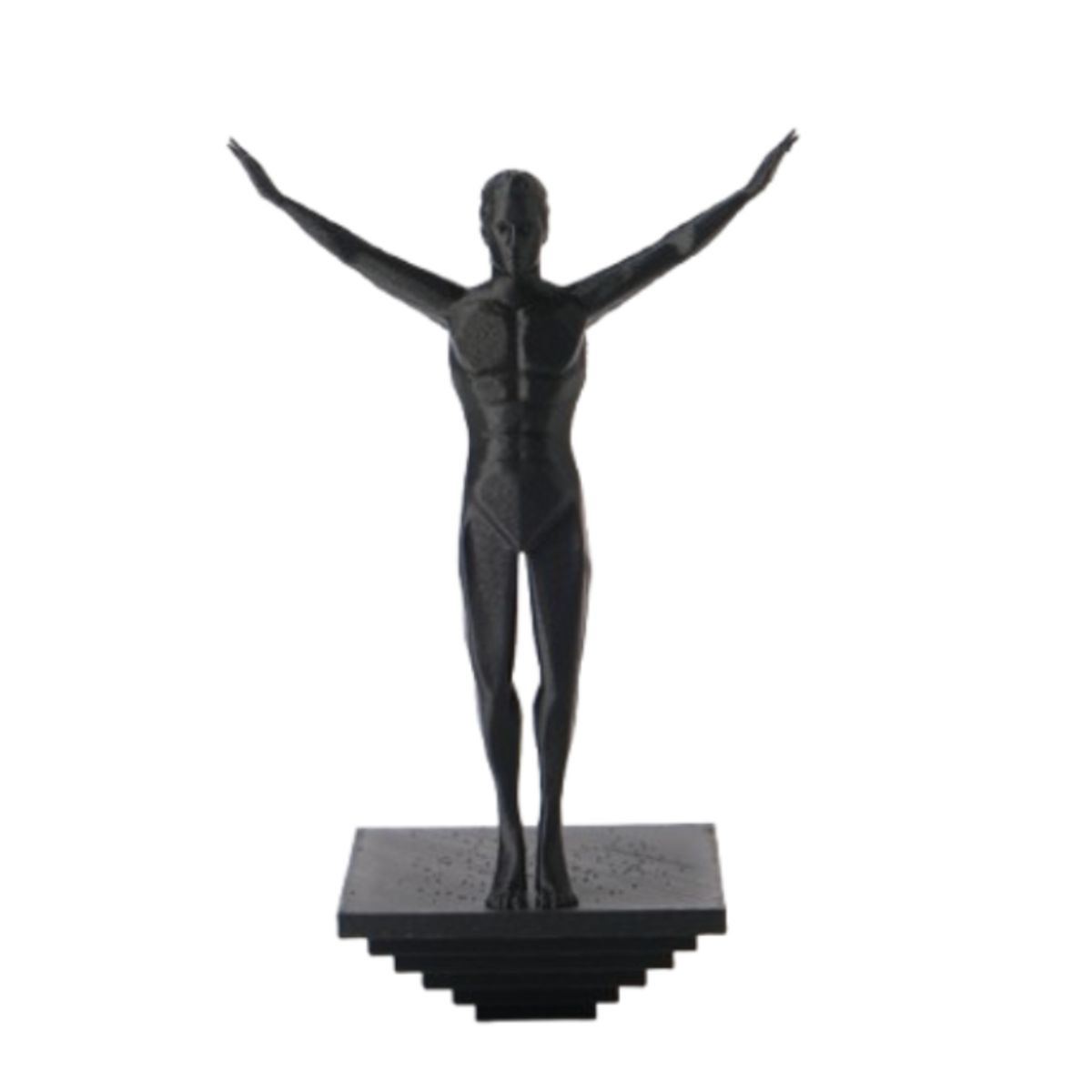 GENERICO - Escultura Negra- Atleta Abstracto