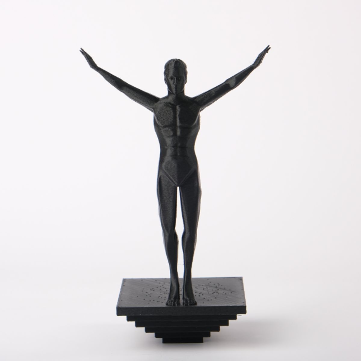 GENERICO - Escultura Negra- Atleta Abstracto