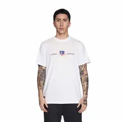 COLO COLO - Polera Urbano Hombre Eterno Campeón Blanco