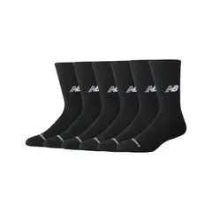 NEW BALANCE - Pack 6 Calcetines Everyday Cushion Crew Negros