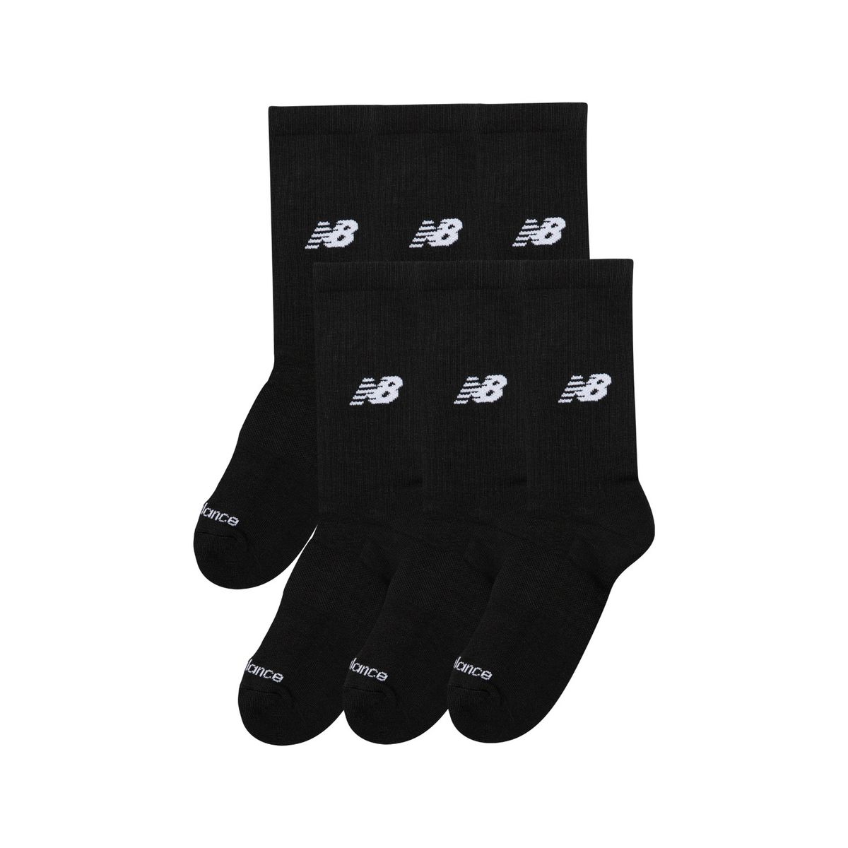 NEW BALANCE - Pack 6 Calcetines New Balance Everyday Cushion Crew Negros