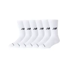 NEW BALANCE - Pack 6 Calcetines Everyday Cushion Crew Blancos