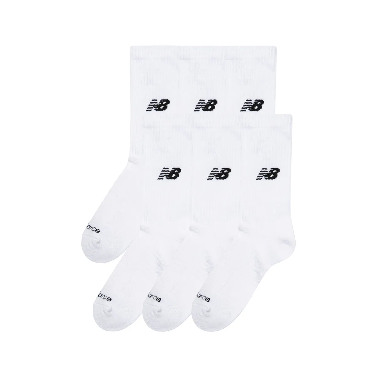 NEW BALANCE - Pack 6 Calcetines New Balance Everyday Cushion Crew Blancos
