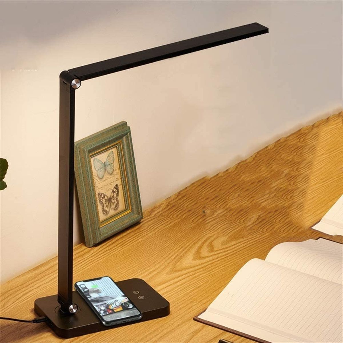 GENERICO - Lámpara Escritorio Carga Inalámbrico Estudio Dibujo  230007 Estructura Negro-230007 B39 262163