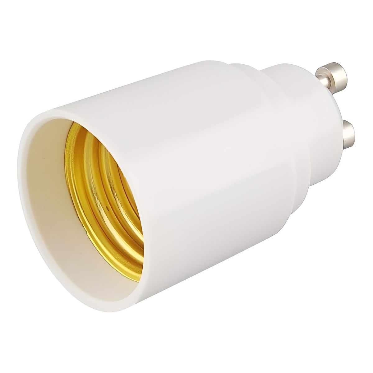 GENERICO - Pack 10 Adaptador Soquete Para Ampolleta Base Gu10 A E27 Color Blanco - 003386