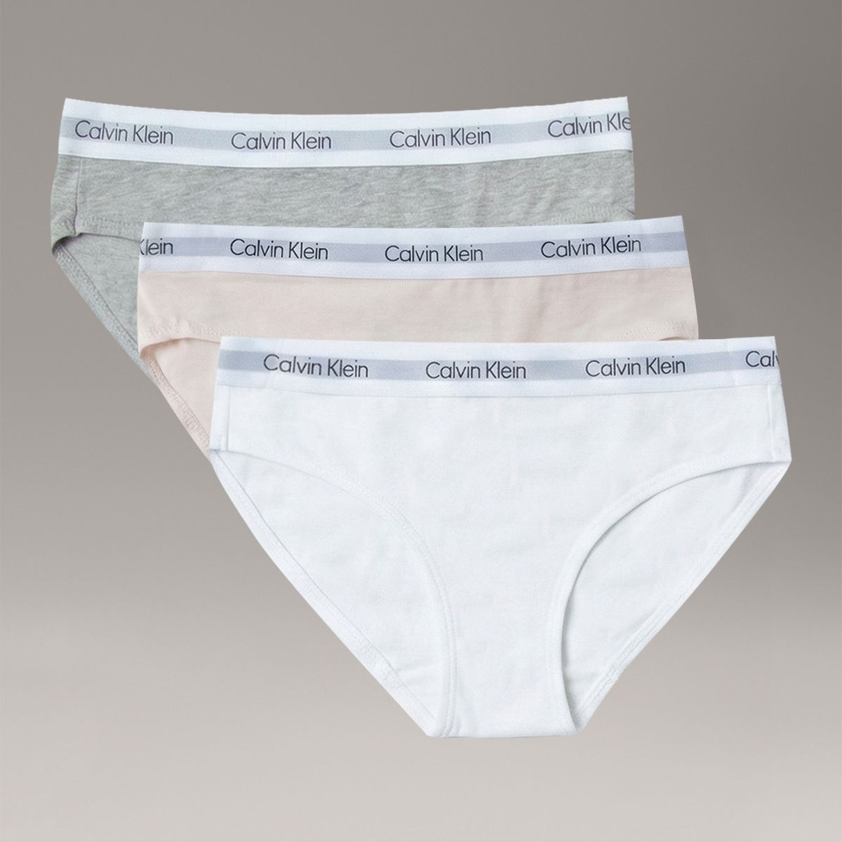 CALVIN KLEIN - Pack de 3 Calzones Bikini con Logo para Niña Multicolor Calvin Klein