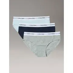 CALVIN KLEIN - Pack de 3 Calzones Bikini con Logo para Niña Multicolor