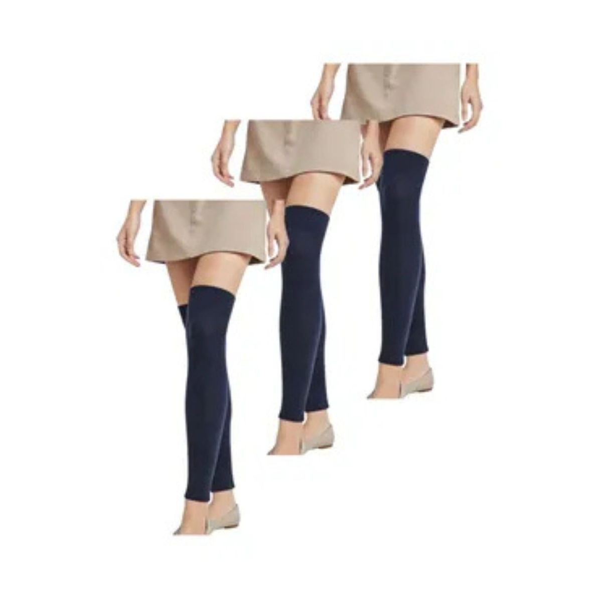 LOOK SHOP - Pack 3 Polaina Lana Invierno Abrigadoras Mujer Niñas Colores 2548