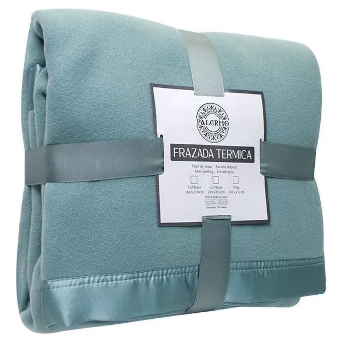 PALERMO - Frazada 1.5 Plazas Térmica Polar Con Borde Raso 160x210.