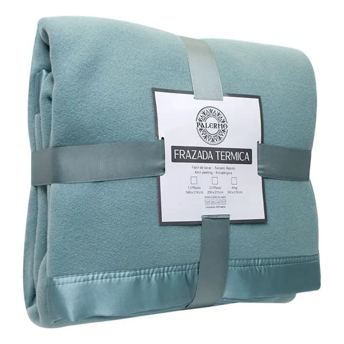 PALERMO - Frazada 1.5 Plazas Térmica Polar Con Borde Raso 160x210.