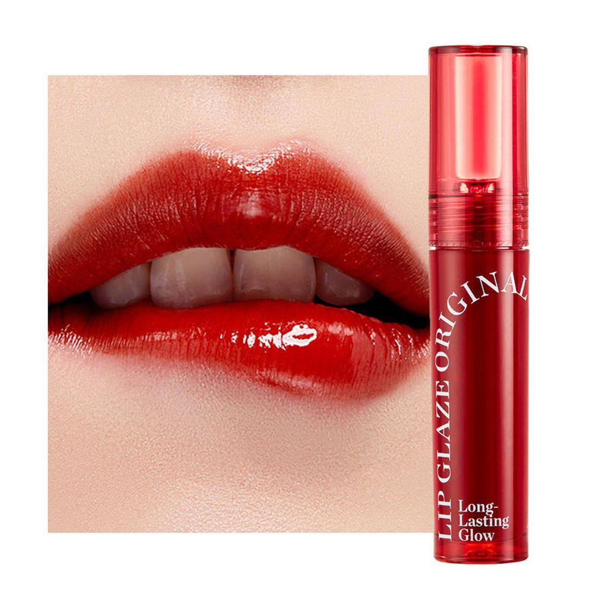 FMGT - Labial Líquido Acabado Brillante FMGT Lip Glaze Coreano - Rojo