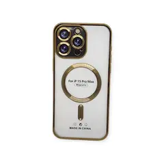 GENERICO - Funda Elegante Magfase Genérica iPhone 15 Pro Max Dorado