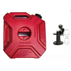 GENERICO - Bidón De Bencina Moto 5lt. Plástico Con Llave Y Fijación.