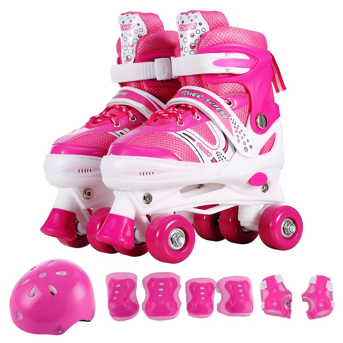 GENERICO - Patines 4 Ruedas Ajustable Para Niños Niñas