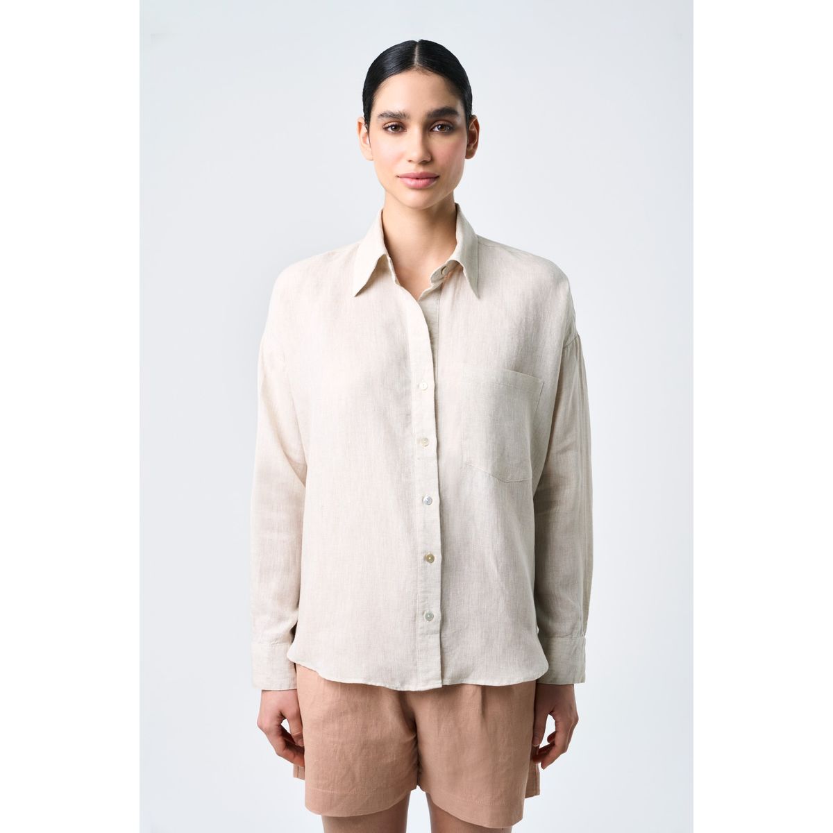 VELEZ - Vélez Camisa Manga Larga Boreal Mujer Fit Holgado Arena