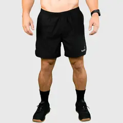 KONKO ACTIVE - Short Deportivo Hombre Con Calza 2 en 1 Hyperflex Black Negro Konko