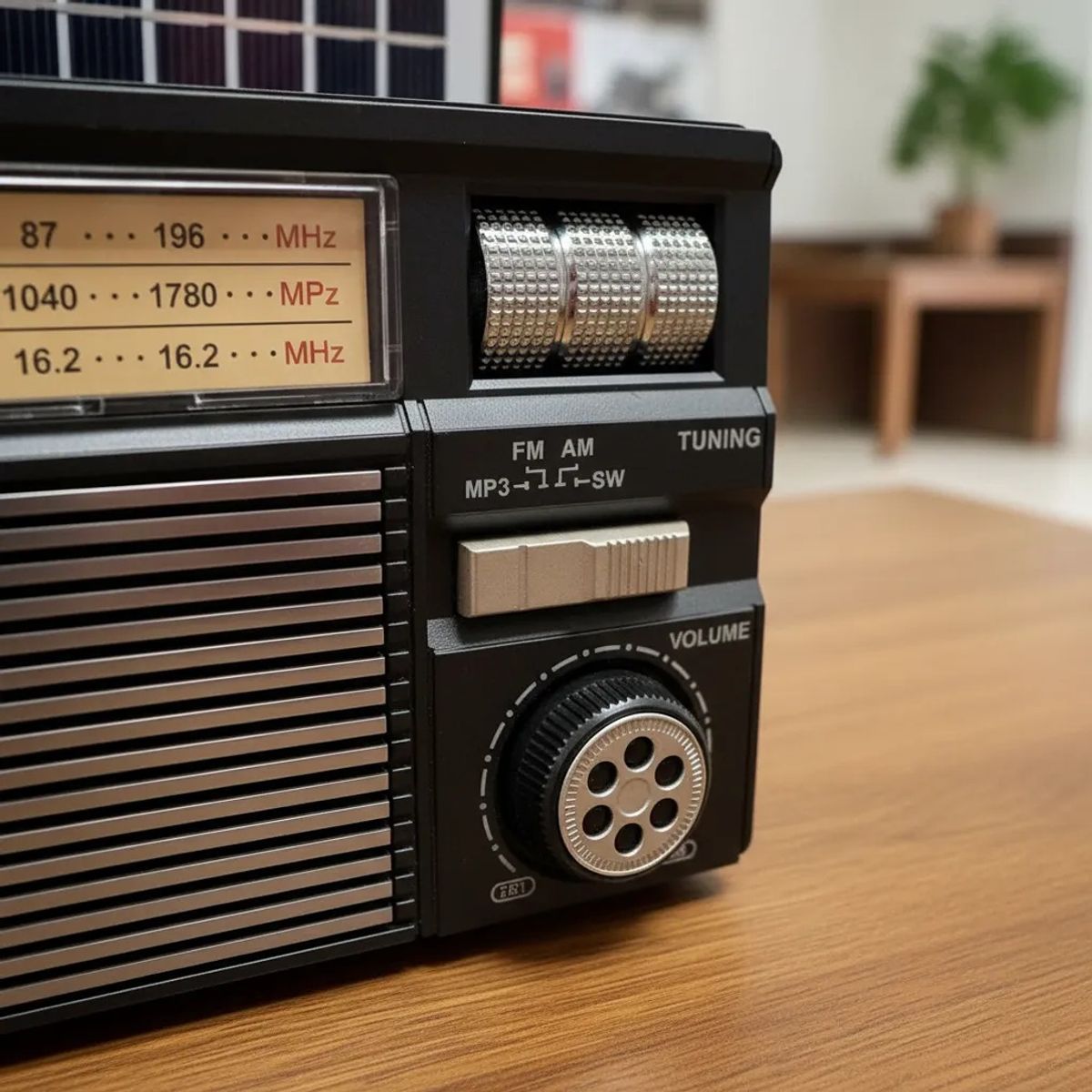 GENERICO - Radio Retro Solar Bluetooth AM/FM Modelo TS-969S Tasbel