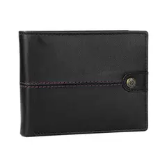 GINO RODINIS - Billetera de Cuero Burano 1180 Negro