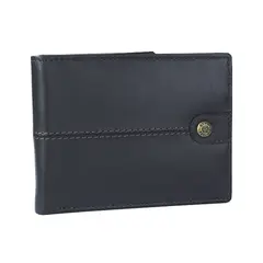 GINO RODINIS - Billetera de Cuero Burano 1181 Azul