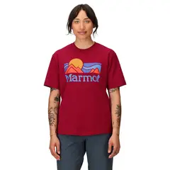 MARMOT - Polera Mujer Coastal Tee Ss Rojo