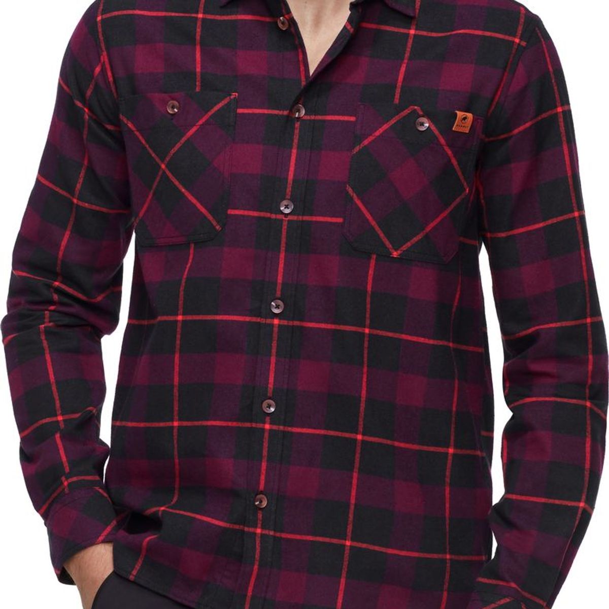 MAMMUT - Camisa Hombre Alvra Longsleeve Rojo Mammut