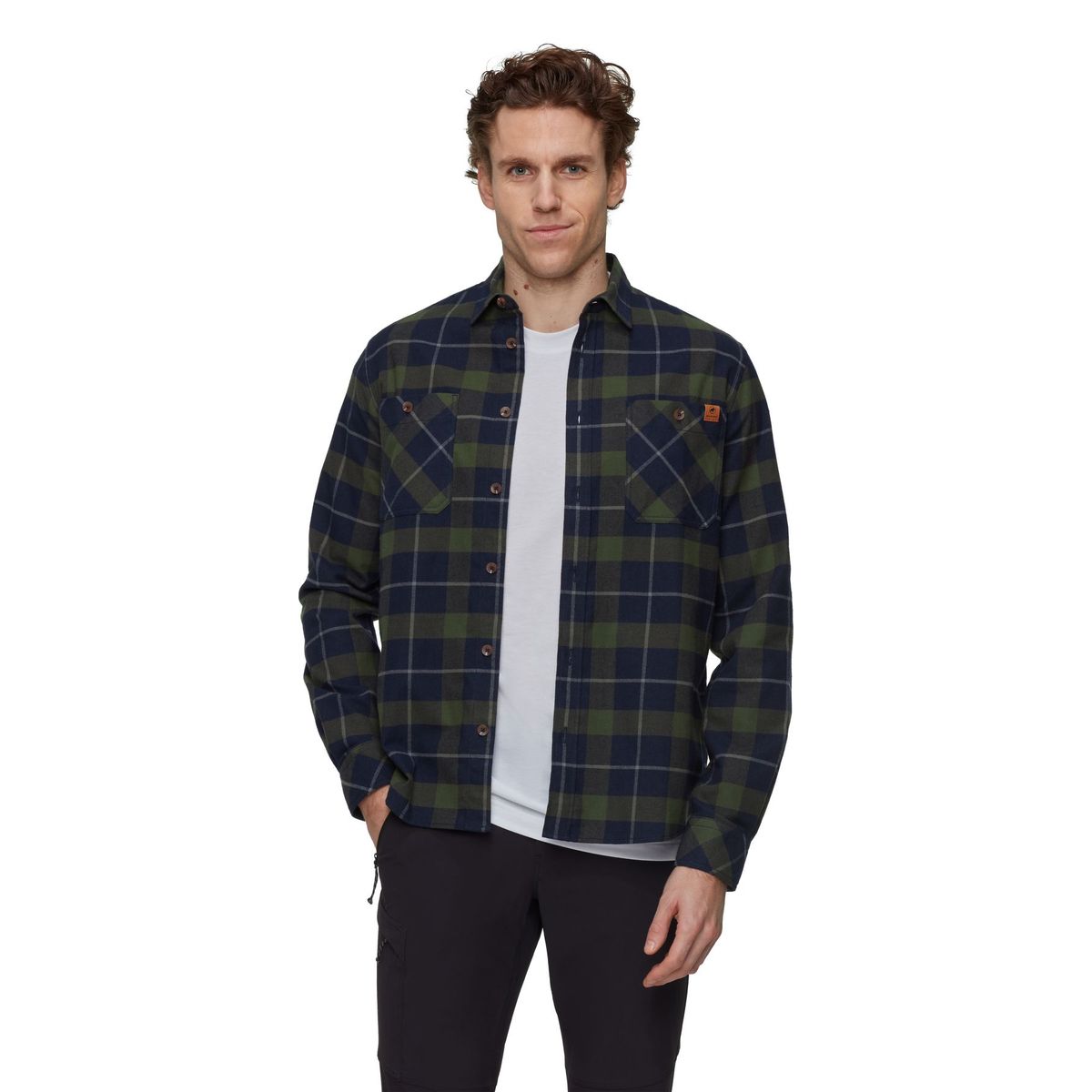 MAMMUT - Camisa Hombre Alvra Longsleeve Azul Mammut