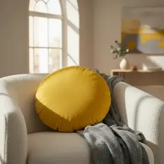 TODOHOGAR SANTIAGO DE CHILE - Cojín Redondo Velvet 35 cm - Terciopelo Suave con Relleno Siliconado