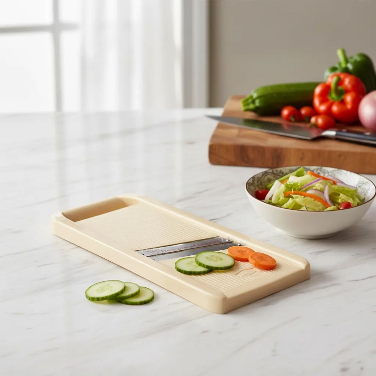GENERICO - Mandolina Cortador Verduras Rallador Verduras 46x17cm Naranja
