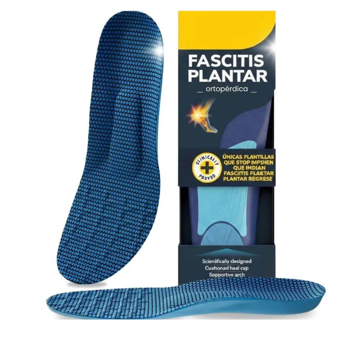 COMPUTECH - Plantillas Ortopedicas Fascitis Plantar Espolon Juanetes Gel 43-44