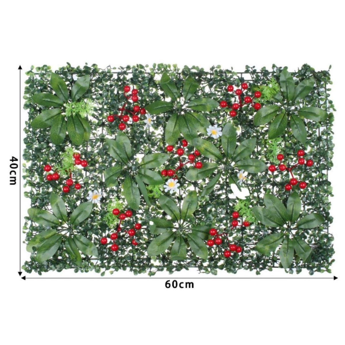 JAGIMA - Jardín Muro Vertical Artificial C palmeta Plantas 60x40 cm
