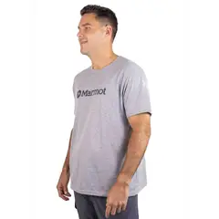 MARMOT - Polera Hombre Logo Tee Gris I26